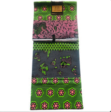 Load image into Gallery viewer, African Print Cotton Wax Fabrics Green/Pink/Blue
