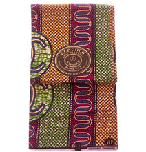 Load image into Gallery viewer, African Print Cotton Wax Fabrics Green/Red/Gold C
