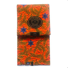 Carregar imagem no visualizador da galeria, African Print Cotton Wax Fabrics Orange &amp; Blue Star
